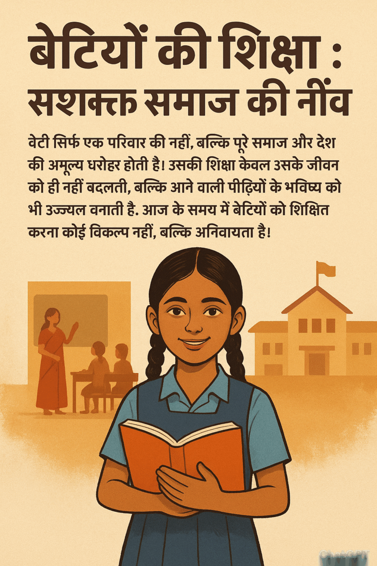 बेटियों की शिक्षा : सशक्त समाज की नींव